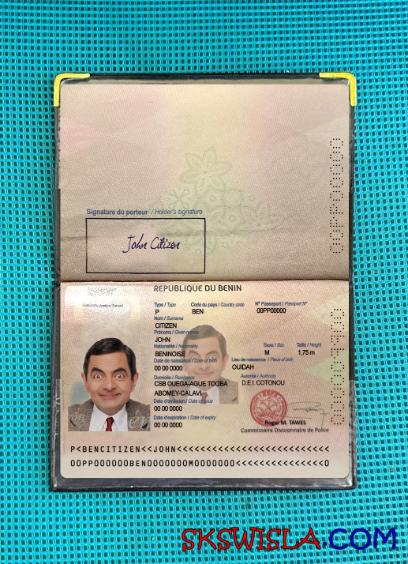 Benin paszport 2022-obecnie fotowygląd, skan i fotorealistyczny snapshot, 2 w 1